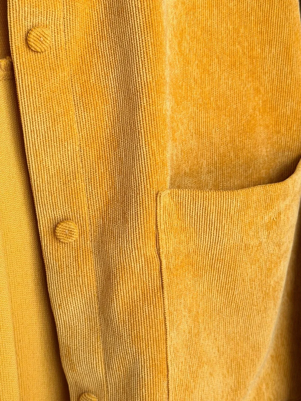 Zara Mustard Yellow Corduroy Shirt Jacket